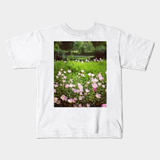 Pink Flowers in Spring Kids T-Shirt